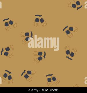 seamless pattern metal gloves welding cartoon vector Stock Vector