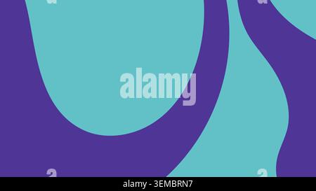 Smooth blue and purple waves form a cool geometric flow, creating a calm and modern abstract background for digital design Stock Vector