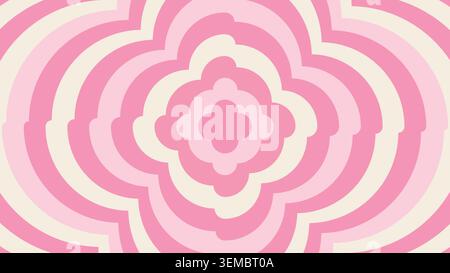 A pastel retro starburst with flowing gradients creates a nostalgic and groovy abstract feel perfect for playful design projects Stock Vector