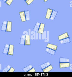 seamless pattern template checkbook cartoon vector Stock Vector