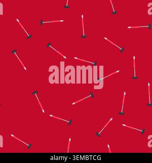 seamless pattern healthcare reflex hammer cartoon vector Stock Vector