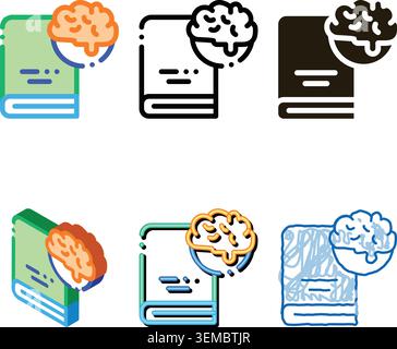medical encyclopedia biohacking icon variations vector Stock Vector