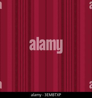 Preativity vector seamless textile, intricate lines stripe background. Ailk fabric vertical pattern texture in red and dark colors palette. Stock Vector