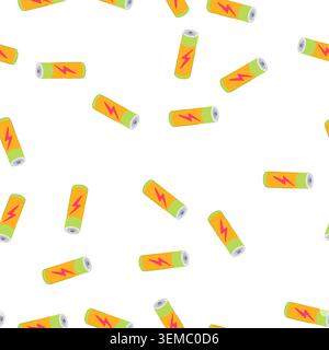 pattern sign battery energy cartoon vector Stock Vector