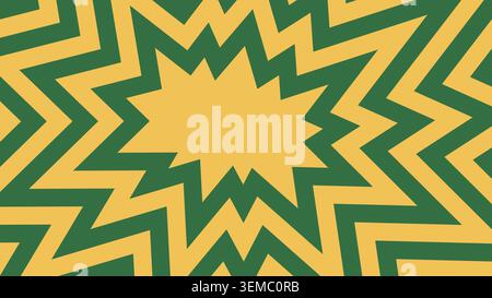 A vibrant star energy design with bold zigzag patterns and strong contrasting colors. Ideal for dynamic posters, retro digital art, energetic branding, and eye catching visual concepts Stock Vector