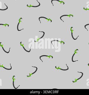 seamless pattern danger piolet ice tool cartoon vector Stock Vector