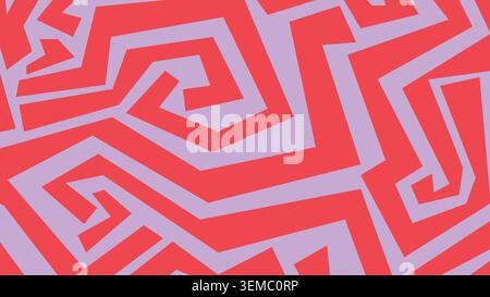 A circular maze spiral with sharp geometric loops in warm yellow tones over a dark green background. Ideal for abstract posters, digital wallpapers, sci fi designs, techno concepts and motion visuals Stock Vector