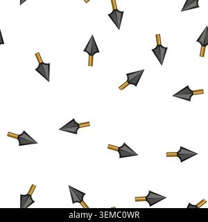 pattern archaeology arrowhead cartoon vector Stock Vector
