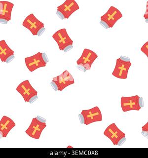 pattern funeral urn ashes cartoon vector Stock Vector