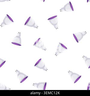 pattern lamp smart light bulb cartoon vector Stock Vector