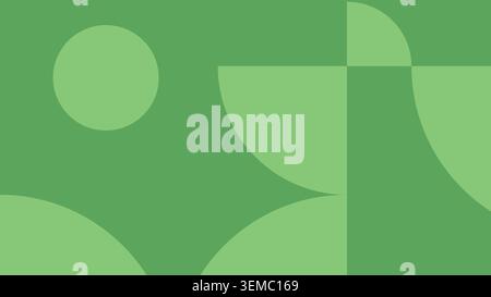 Minimal abstract background with soft green circular shapes on a fresh green surface, ideal for eco design, wellness visuals, modern layouts and creative projects Stock Vector