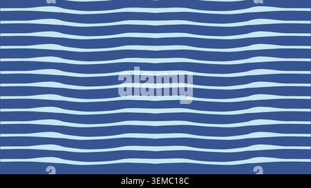 Soft wavy lines on a blue background creating a calm and fluid abstract pattern, ideal for ocean themes, minimalist designs, modern prints and soothing visual concepts Stock Vector