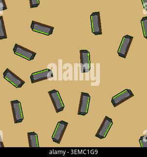 seamless pattern service desktop memory cartoon vector Stock Vector