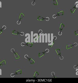 seamless pattern holder key ring clip cartoon vector Stock Vector