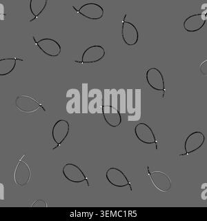 seamless pattern plastic cable ties cartoon vector Stock Vector