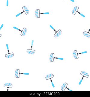 pattern stroke roller paint cartoon vector Stock Vector