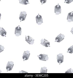 pattern efficiency electric motor cartoon vector Stock Vector
