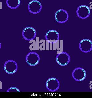 seamless pattern graphic progress bar round cartoon vector Stock Vector