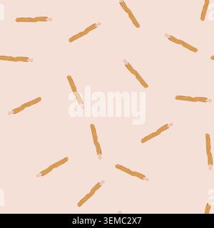seamless pattern traditional miswak stick providing natural dental hygiene Stock Vector