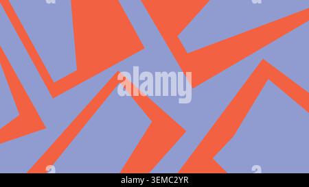 A modern abstract background with bold geometric orange shapes over a soft blue base, creating a dynamic and energetic visual flow Stock Vector