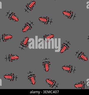 seamless pattern computer game chair cartoon vector Stock Vector