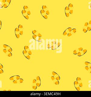 seamless pattern bedroom kid slippers cartoon vector Stock Vector