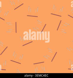 seamless pattern front folding table cartoon vector Stock Vector