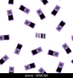 pattern portable mp3 player cartoon vector Stock Vector