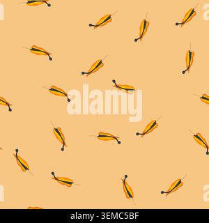 seamless pattern burning wooden matchstick illustrating light and ignition concept Stock Vector