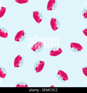 seamless pattern stackable glass food storage container cartoon vector Stock Vector