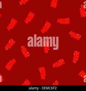seamless pattern new red tape cartoon vector Stock Vector