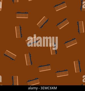 seamless pattern freight train wagon vector for cargo shipping Stock Vector