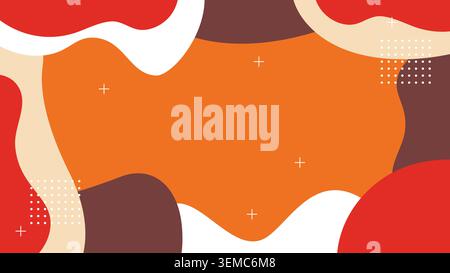 A modern abstract background with flowing warm tones and organic shapes. Perfect for presentations, banners, and digital designs seeking a vibrant and fluid visual style Stock Vector