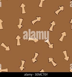seamless pattern app wooden button cartoon vector Stock Vector