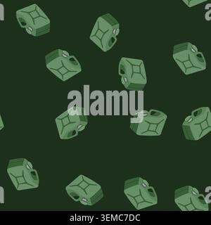 seamless pattern jerry fuel can metal cartoon vector Stock Vector