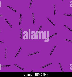 seamless pattern skeleton halloween garland cartoon vector Stock Vector