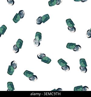 pattern underwater aquarium stone cartoon vector Stock Vector