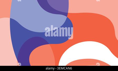 A soft flow of colors blending in organic waves, creating a modern and soothing abstract atmosphere Stock Vector