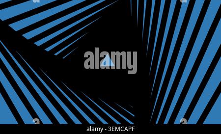 Bold red and black perspective tunnel illusion with sharp geometric lines. Ideal for techno posters, futuristic visuals, digital wallpapers, motion graphics, and intense abstract art themes Stock Vector