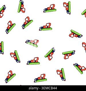 pattern effect blaster gun cartoon vector Stock Vector