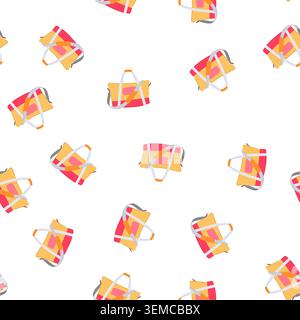 pattern lifestyle fitness bag cartoon vector Stock Vector