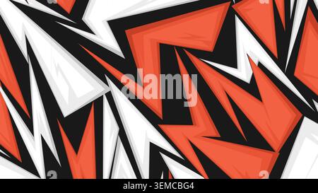 Extreme pop art background with aggressive red and black lightning shards, delivering a high voltage graffiti style explosion for edgy urban digital designs Stock Vector