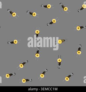 seamless pattern hoist crane hook cartoon vector Stock Vector
