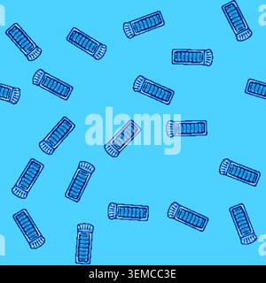 seamless pattern top inflatable mattress pool cartoon vector Stock Vector