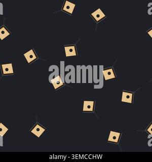 seamless pattern nest bird house cartoon vector Stock Vector