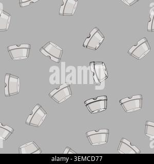 seamless pattern equipment junction box cartoon vector Stock Vector