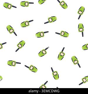 pattern police walkie talkie cartoon vector Stock Vector