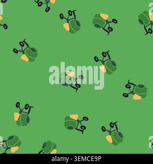 seamless pattern construction concrete mixer cartoon vector Stock Vector