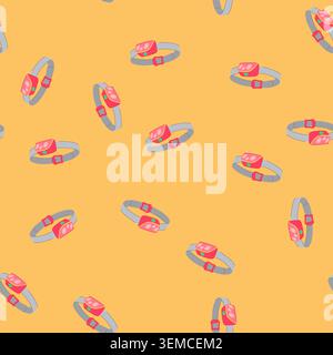 seamless pattern camp headlamp flashlight cartoon vector Stock Vector