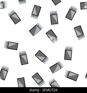 pattern equipment pen display cartoon vector Stock Vector